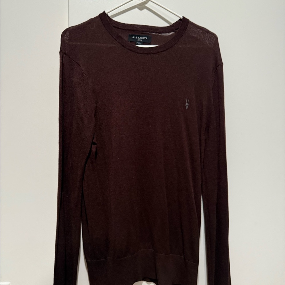 All Saints Men's Crewneck Sweater - Dark Brown